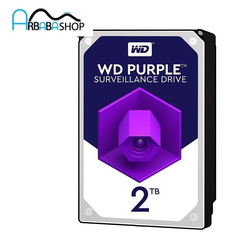 هارد دیسک اینترنال  3.5 اینچ وسترن بنفش دیجیتال مدل  WD purple ظرفیت 2 ترابایت اورجینال اصلی گارانتی آرباباشاپ وارداتی اصل